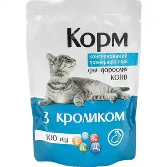 Корм для котів ЧИСТА ВИГОДА! з кроликом 100 г