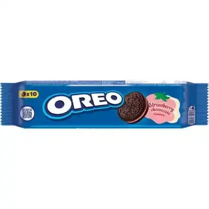 Печиво Oreo з какао та начинкою зі смаком полуничного чізкейку 95 г