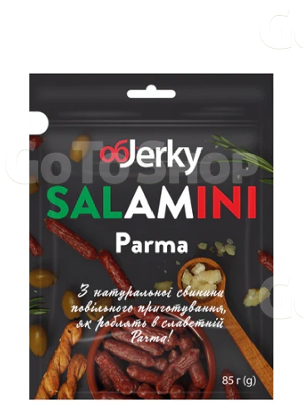 Ковбаски сиров&#039;ялені Salamini Parma, Objerky, 85г