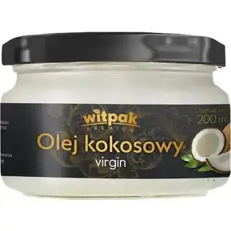 Олія кокосова Witpak нерафінована скляна банка 200 мл