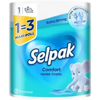 Рушник кухоний білий Selpak Comfort 1=3