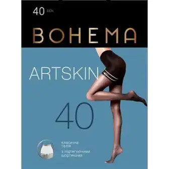 Колготи жіночі BOHEMA Artskin з підтягуючими шортиками 40 den р.2 натуральний