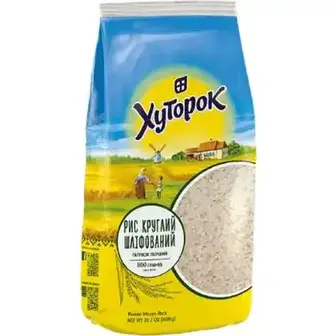 Рис Хуторок круглий шліфований 800г