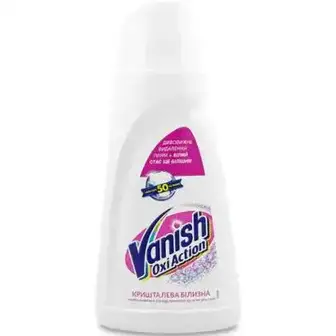 Плямовивідник і відбілювач Vanish Oxi Action Кришталева білизна для тканин рідкий 1000 мл