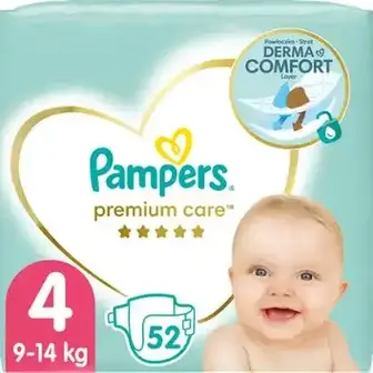 Підгузки Pampers Premium Care розмір 4 Maxi (9-14 кг) 52 шт.