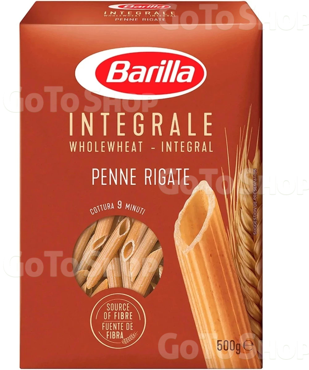 Макарони цільнозернові Barilla Penne Rigate, 500 г