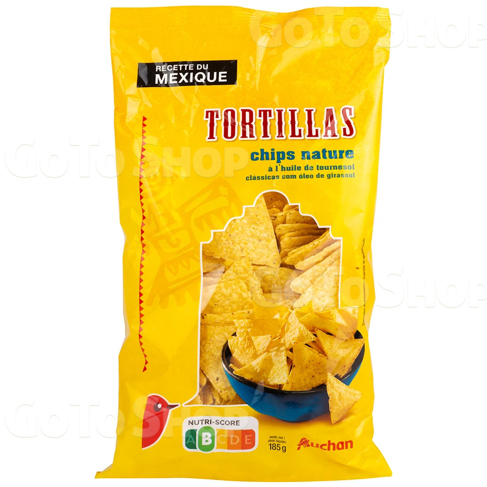 Чіпси мексиканські Auchan Tortillas, 185 г