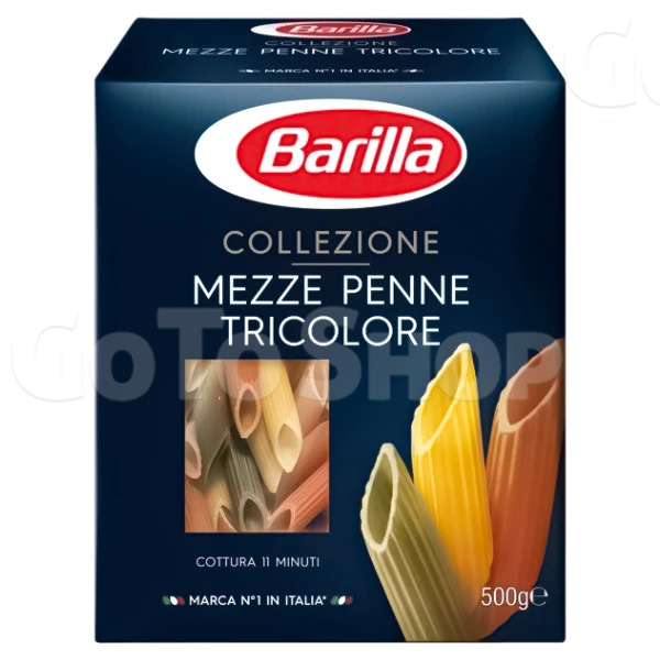 Макарони Barilla Collezione Mezze Penne Tricolore, 500 г