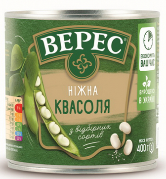 Квасоля Верес ніжна 400г ж/б