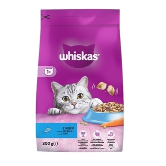 Корм 300 г Whiskas сухий для дорослих котів з тунцем м/уп 