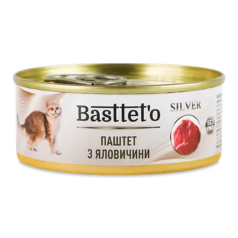 Корм для котів Basttet'o паштет з яловичини, 85г