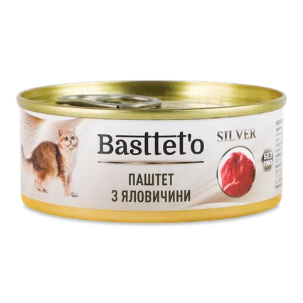 Корм для котів Basttet&#039;o паштет з яловичини, 85г