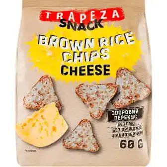 Чипси рисові Trapeza зі смаком сиру 60 г
