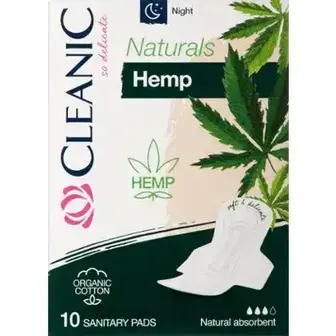 Прокладки нічні Cleanic Naturals Hemp 10 шт