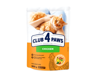 Корм для котів Club 4 Paws з куркою сухий 300г