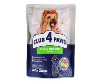 Корм для собак малих порід Club 4 Paws з куркою сухий 400г