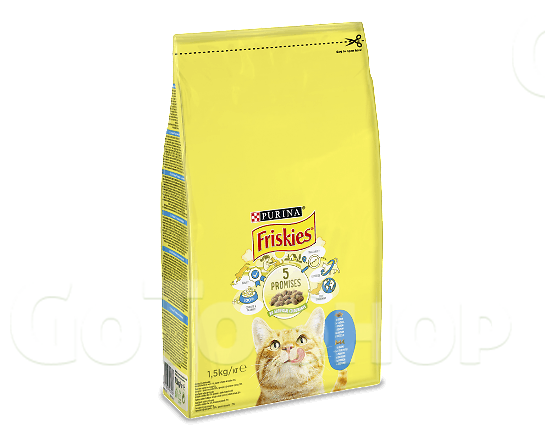 Корм для котів Friskies з лососем та овочами 1,5кг