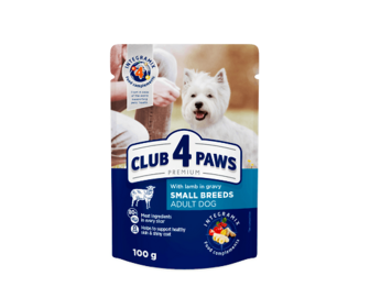 Корм Club 4 Paws для собак малих порід з ягням в соусі 100г