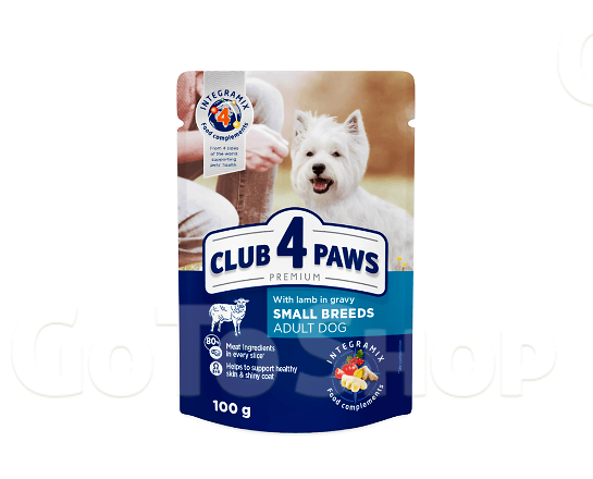 Корм Club 4 Paws для собак малих порід з ягням в соусі 100г