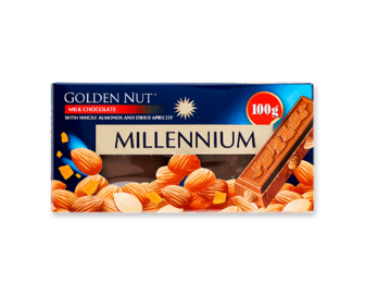 Шоколад молочний Millennium Golden Nut мигдаль-курага 100г