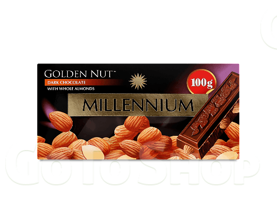 Шоколад чорний Millennium Golden Nut з мигдалем 100г