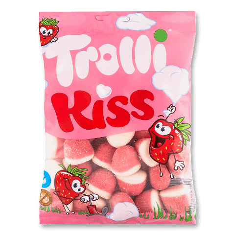 Цукерки Trolli Kiss strawberry жувальні 200г