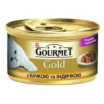 Корм Gourmet Gold шматочки з качкою та індичкою 85г