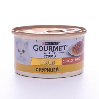 Корм для котів Gourmet Gold Соус Де-Люкс курка 85г