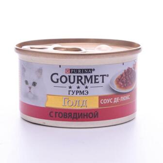 Корм для котів Gourmet Gold Соус Де-Люкс яловичина 85г