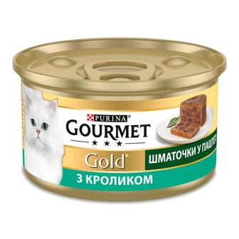 Корм Gourmet Gold шматочки в паштеті кролик 85г