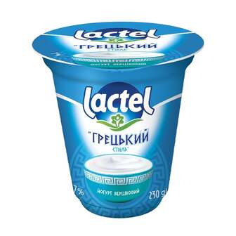 Йогурт 230 г Lactel Грецький 7% п/стакан 