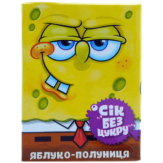 Сік SPONGE BOB Яблучно- Полуничний з м"якоттю т/п 0,2л