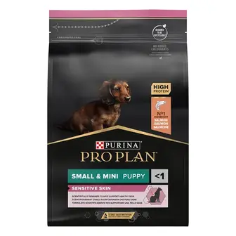 Сухий корм для цуценят Pro Plan Small and Mini Puppy Sensitive Skin 3 кг - лосось
