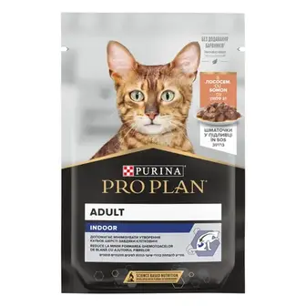Вологий корм для котів Pro Plan Indoor Adult pouch  85 г - лосось