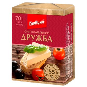 Сир плавлений Глобино Дружба 55% 70г