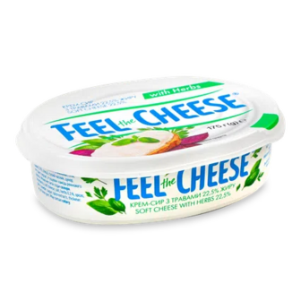 Сир Feel the Cheese вершковий з травами 22,5%, 175г