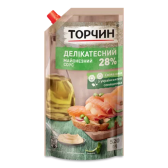 Соус Торчин Делікатесний майонезний 28% д/п, 520г (520г)