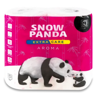 Папір туалетний «Сніжна панда» Extra Care Aroma, 4шт (4шт)