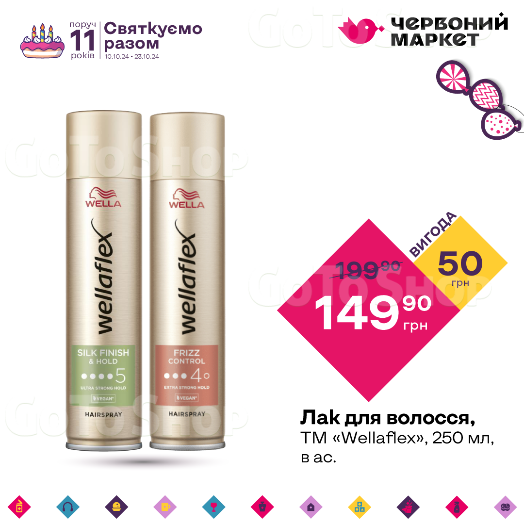 Лак для волосся, ТМ «Wellaflex», 250 мл, в ас.