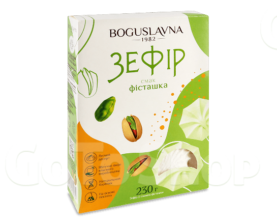 Зефір «Богуславна» зі смаком фісташки 230г