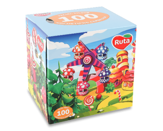 Серветки косметичні Ruta Kids 2-шарові куб 100шт