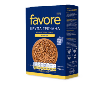 Крупа Favore гречана швидкозварювана 5*80г