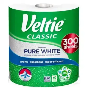 Рушники паперові Velvet Classic Pure White 2-х шарові 1 шт.