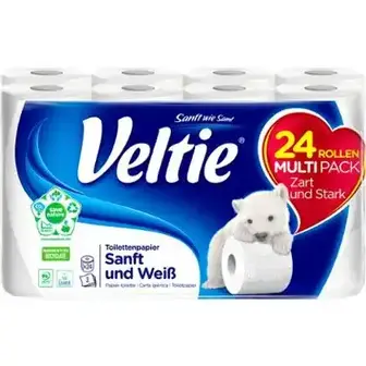 Папір туалетний Velvet Soft White 3-х шаровий 24 шт.