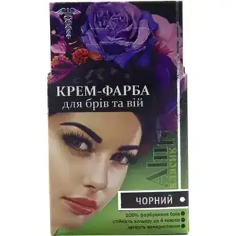 Крем-фарба для брів та вій Анна Класік Чорна 10 мл