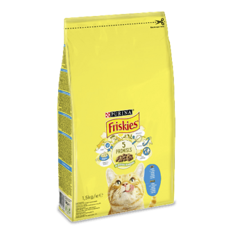 Корм для котів Friskies з лососем та овочами 1,5кг (1,5кг)