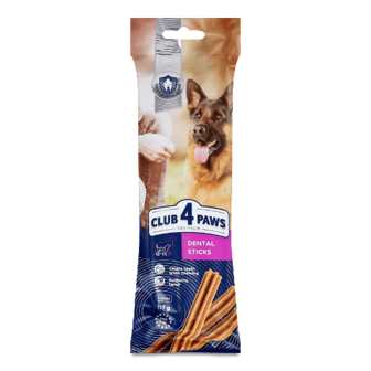 Ласощі для собак Club 4 Paws Dental Sticks жувальні палички 117г