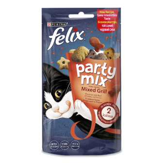 Ласощі для котів Felix Party mix «Гриль мікс» 60г