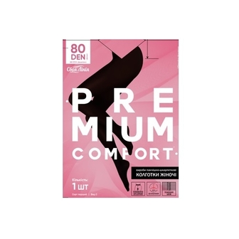 Колготи жіночі Своя Лінія Premium Comfort 80 ден чорний р.2-4 к/уп 