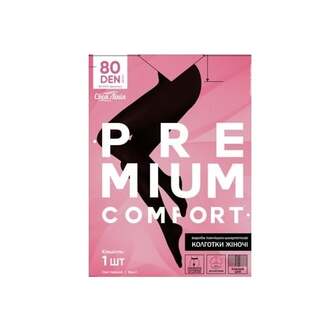 Колготи жіночі Своя Лінія Premium Comfort 80 ден чорний/тілесний/сірий р.2-4 